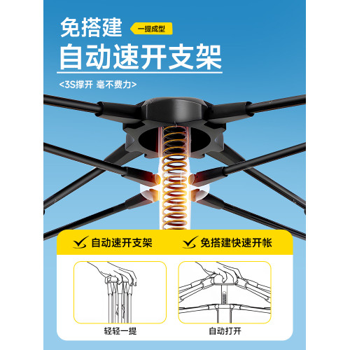 露營帳篷戶外可攜式折曡一鍵開合野營過夜裝備全套防暴雨2025新款 露營帳篷戶外可攜式折曡一鍵開合野營過夜裝備全套防暴雨2025新款