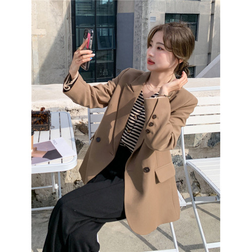 2025春秋新款韓版高級感炸街小個子休閒西服上衣百搭小西裝外套女