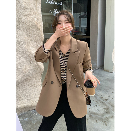 2025春秋新款韓版高級感炸街小個子休閒西服上衣百搭小西裝外套女