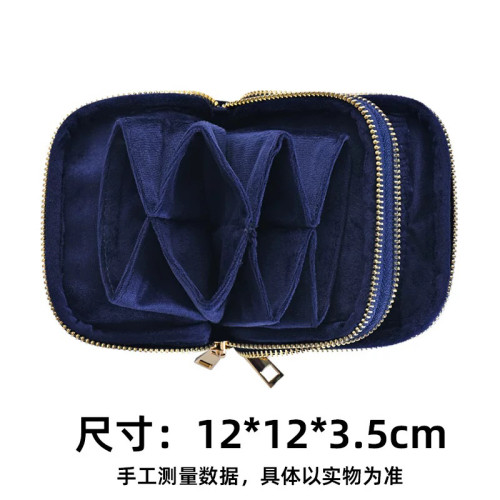 2025新款高級絲絨首飾收納包加厚材質防皺抗壓雙包設計
