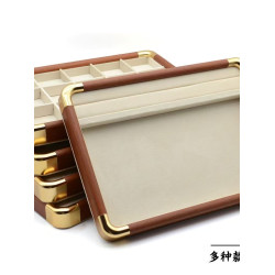 高檔展示盤珠寶盒耳環項鍊戒指手鐲盒首飾托盤