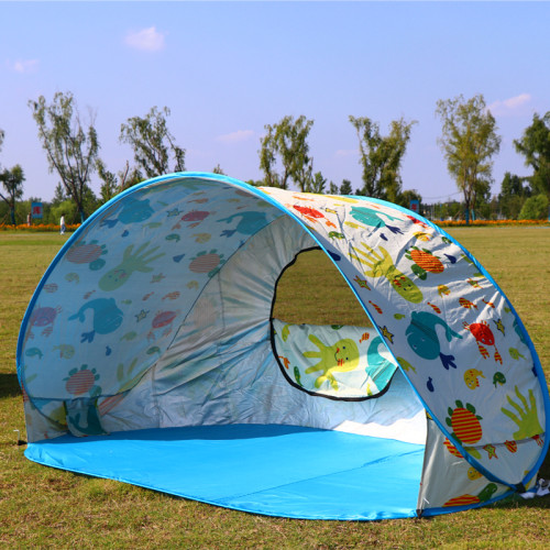 免搭建全自動速開沙灘帳篷戶外34人遮陽棚釣魚單雙人海邊防曬帳篷