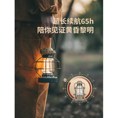 挪客復古小提燈氛圍燈營地燈戶外露營燈野營馬燈充電帳篷燈照明燈