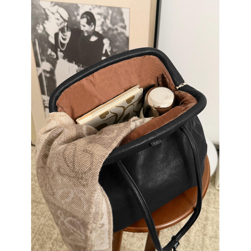 黑色真皮大容量托特包包女2026新款輕奢小衆高級感手提單肩夾子包