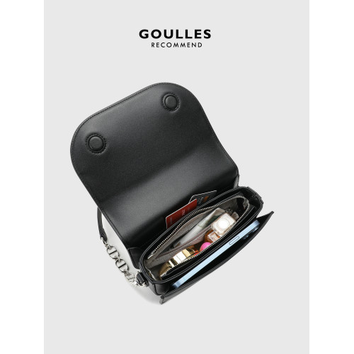 【GOULLES古萊】輕奢真皮豬鼻馬鞍包簡約百搭高級感牛皮單肩女包