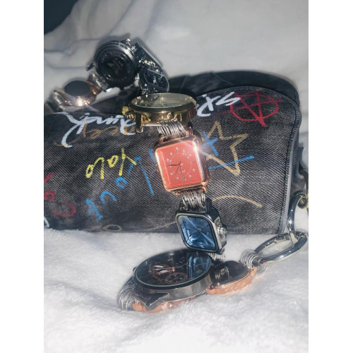 ACPTLAB 甜酷手繪塗鴉表盤肩帶鬼馬重工設計斜後後背包馬鞍包單肩手提