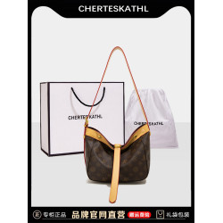 CHERTESKATHL2026新款老花經典馬鞍包包高級感女包復古單肩斜後後背包