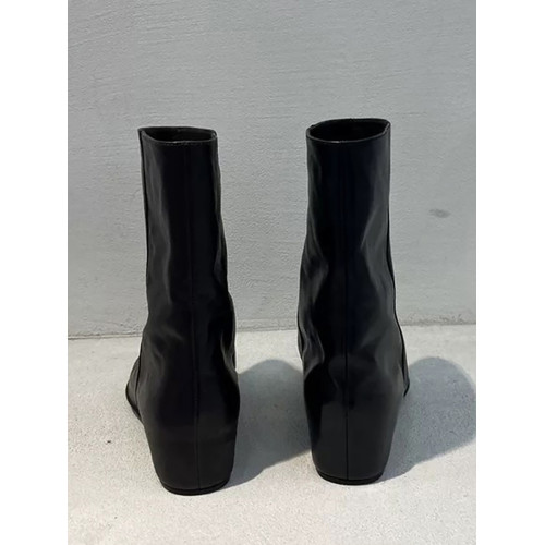 赫本英倫風馬丁靴百搭切爾西靴子新款復古方頭內增高短靴女配裙子