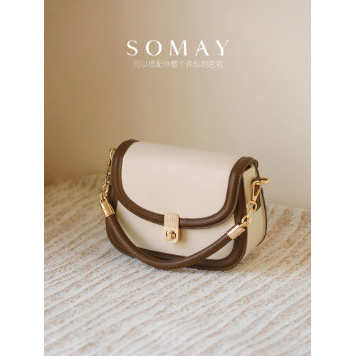 馬鞍包包女式2026新款春夏百搭單肩斜後後背包女款小衆設計手提女包小