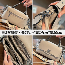 雙肩帶真皮斜後後背包手提小包包女氣質2026冬季新款軟牛皮單肩馬鞍包