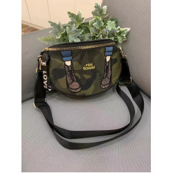 香港風新款小衆個性輕便馬鞍包女韓版時尚休閒尼龍布半圓斜後後背包