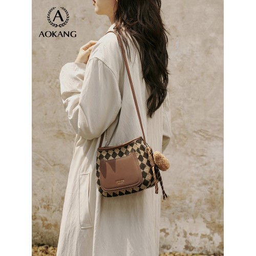 奧康馬鞍包2026新款包包高級感單肩包大容量通勤斜後後背包女士小拎包