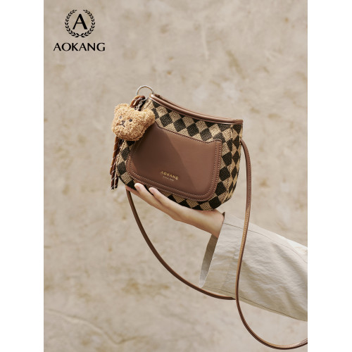 奧康馬鞍包2026新款包包高級感單肩包大容量通勤斜後後背包女士小拎包