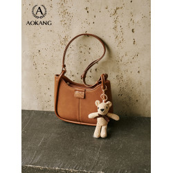 奧康馬鞍包2026新款真皮麂皮腋下包女高級單肩包大容量通勤斜後後背包