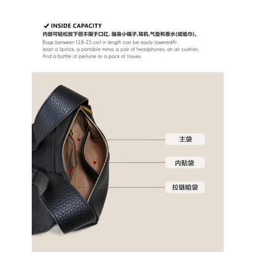 小衆設計餃子包包女軟皮2025新款寬肩帶大容量休閒百搭單肩斜後後背包