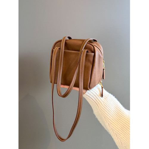 小衆設計感植糅皮吐司包2025新款手提小方包通勤百搭單肩托特包