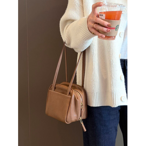 小衆設計感植糅皮吐司包2025新款手提小方包通勤百搭單肩托特包