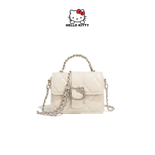 HelloKitty凱蒂貓小方包時尚百搭女士斜後後背包小香風手提單肩鏈條包
