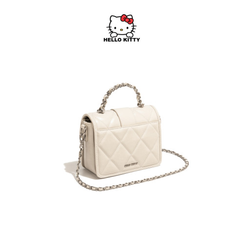 HelloKitty凱蒂貓小方包時尚百搭女士斜後後背包小香風手提單肩鏈條包