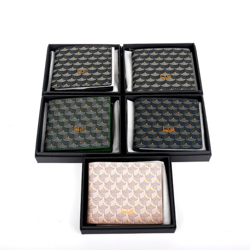 爆款FLP手拿包錢包2025新款魚鱗紋印花卡包零錢包男女小方包