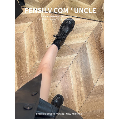 真皮馬丁靴女11cm小個子英倫增高單靴黑色爆款秋冬加絨厚底短靴 真皮馬丁靴女11cm小個子英倫增高單靴黑色爆款秋冬加絨厚底短靴