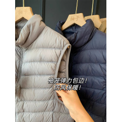 優品輕薄羽絨馬甲男立領無袖內搭外穿背心多色百搭曡穿秋冬季短款