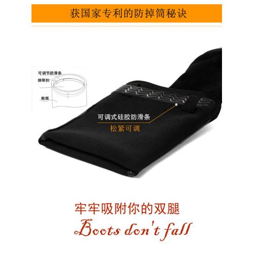 高跟靴子長筒靴女2025新款秋冬過膝長靴黑色胖mm粗腿大碼彈力靴