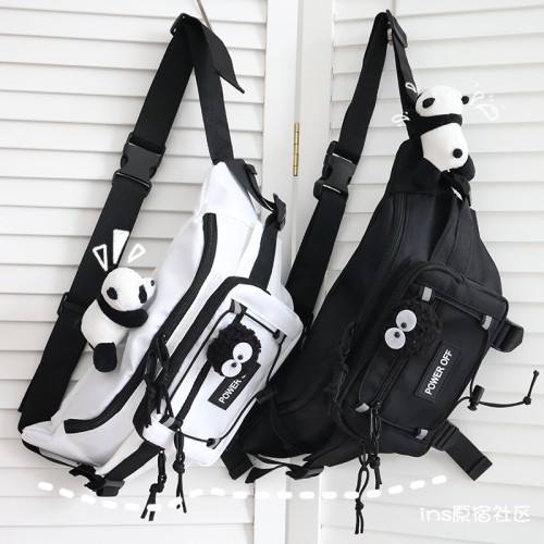 韓版ins風工裝胸包男女通用機能斜後後背包滑板包騎行休閒運動腰包潮 韓版ins風工裝胸包男女通用機能斜後後背包滑板包騎行休閒運動腰包潮