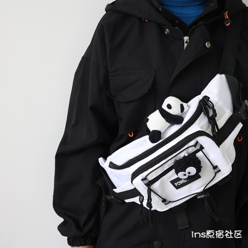 韓版ins風工裝胸包男女通用機能斜後後背包滑板包騎行休閒運動腰包潮 韓版ins風工裝胸包男女通用機能斜後後背包滑板包騎行休閒運動腰包潮