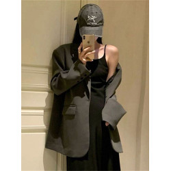 時尚灰色西裝外套女裝春秋季新款氣質休閒炸街流行冬款小個子西服