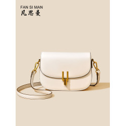 凡思曼輕奢女包2025新款高級感復古馬鞍包休閒百搭單肩斜背腋下包