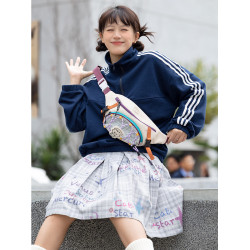 若素良品小衆可愛女單肩斜背腰胸包通勤騎行休閒運動戶外風手機包