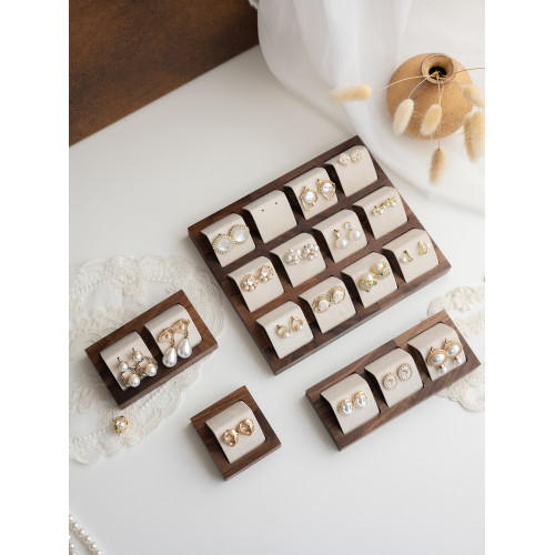 胡桃木飾品展示架耳環耳釘展示架立式首飾收納架陳列珠寶拍照道具