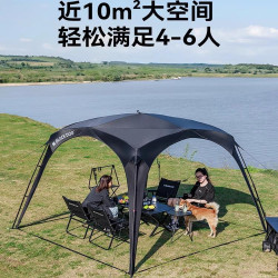 BLACKDOG黑狗自動穹頂天幕速開戶外露營自立免搭建黑膠帳篷遮陽棚