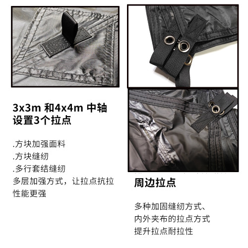 aricxi埃瑞斯黑膠全遮光防曬天幕戶外露營210T滌塔夫黑化黑膠天幕