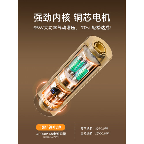 原始人充氣泵戶外露營抽充兩用槳板氣墊床墊帳篷皮劃艇電動打氣泵