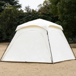 自動桿速開戶外穹頂天幕帳篷黑膠防曬露營遮陽棚可攜式防風防雨