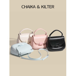 高級感時尚手拎馬鞍包包女2025夏季新款簡約百搭通勤包休閒斜後後背包