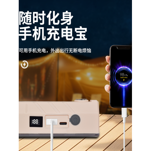 可攜式led強光大功率露營磁吸地攤燈停電應急照明燈戶外充電燈