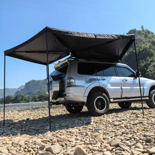 戶外車邊帳篷車邊天幕黑膠側邊帳帶燈鋁殼側帳遮陽棚車用露營