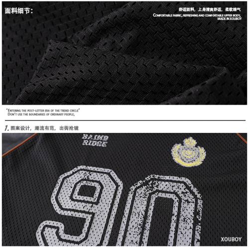 美式街頭t恤男女2026款夏季橄欖球球衣短袖oversize寬鬆休閒上衣