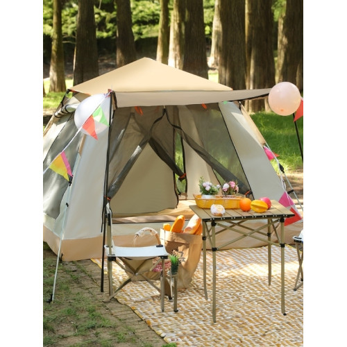 帳篷戶外野營加厚可攜式折曡防暴雨全自動彈開野外露營野餐防曬帳
