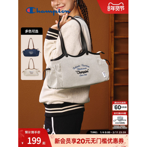 champion冠軍新款手提包女托特包單肩包包復古校園大容量春夏 champion冠軍新款手提包女托特包單肩包包復古校園大容量春夏