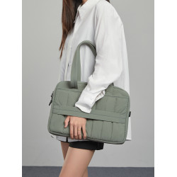 商務單肩斜後後背包原創簡約通勤多用充棉筆記型電腦托特包手提包書包