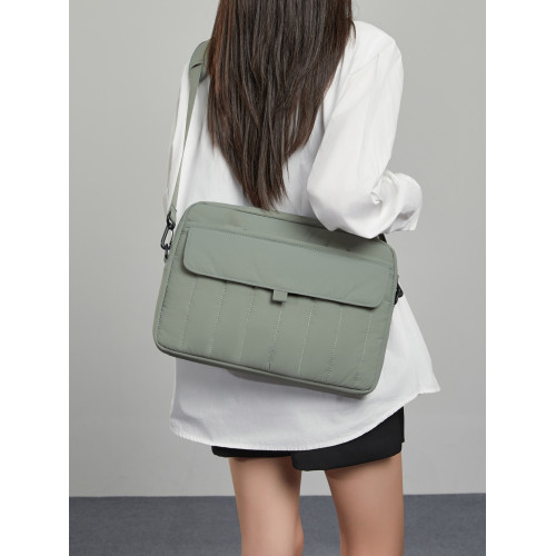 商務單肩斜後後背包原創簡約通勤多用充棉筆記型電腦托特包手提包書包