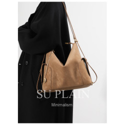 SUPLAIN南素野野  真皮牛皮托特雙肩包單肩斜氣質復古女包