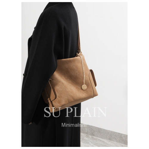 SUPLAIN南素野野  真皮牛皮托特雙肩包單肩斜氣質復古女包