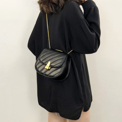 網紅小包包女2025新款春夏女包洋氣時尚百搭鏈條單肩斜後後背包馬鞍包