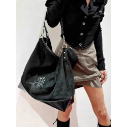 日本GP網紅土星hobo包女復古麂皮絨托特包大容量通勤休閒單肩包潮