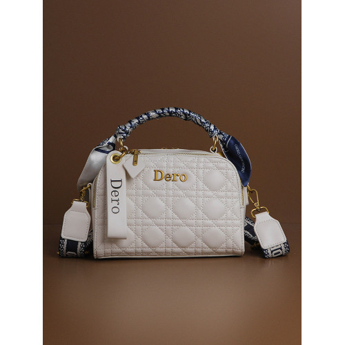 香港真皮小香風包包女2026新款時尚菱格手提包高級單肩斜後後背包包潮